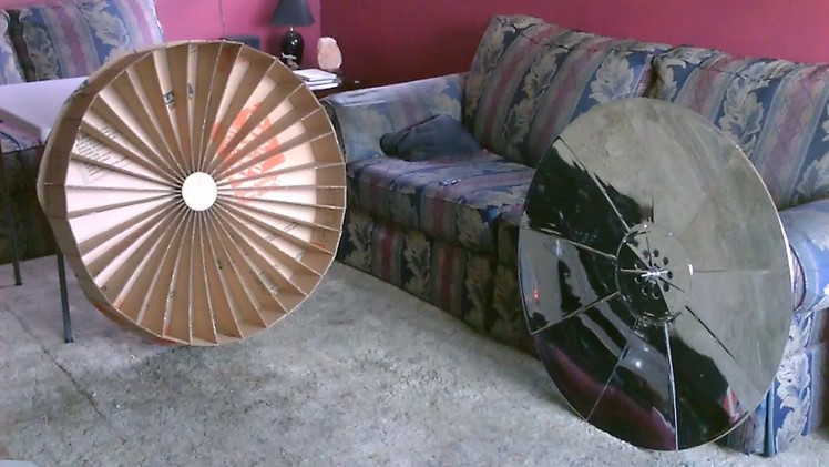 How to make a Parabolic Dish Solar Cooker! - (simple 'detailed' instructions) - DIY solar death ray