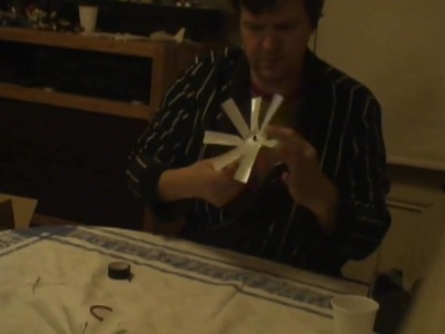 How to make a rubber band helicopter.