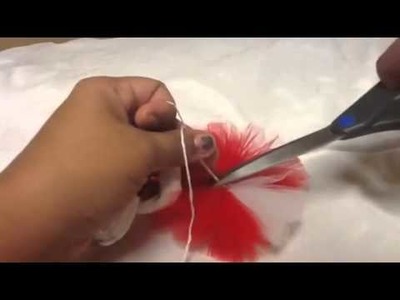 How to make a tulle flower(no sew)
