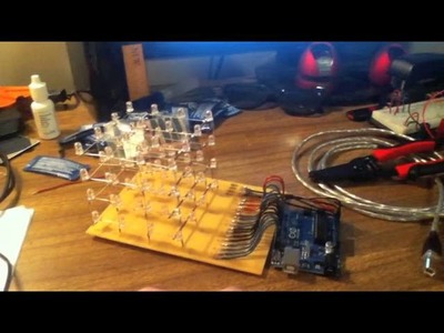 How to make an LED 4x4x4 cube with Arduino Uno