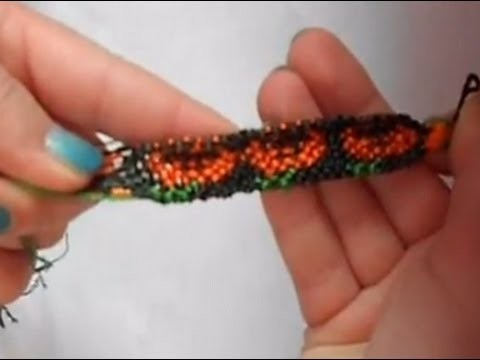 How to make friendship bracelet - Halloween pumpkin pattern