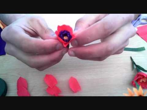 How to make paper flower poppy