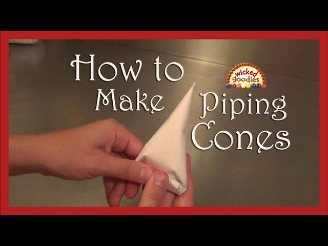 How to Make Parchment Paper Cones for Cake Writing & Decorating by Wicked Goodies