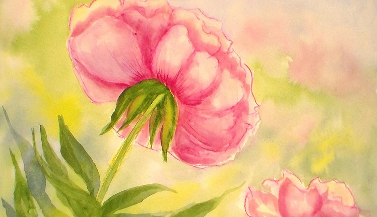 How To Paint a Peony Flower in Watercolors {Easy Tutorial}