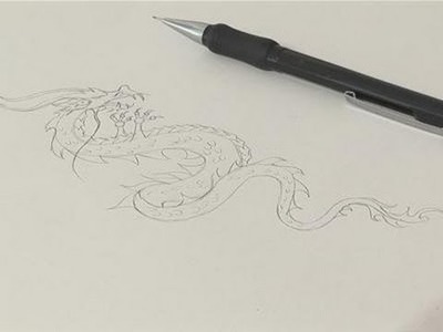 How To Sketch A Chinese Dragon Drawing