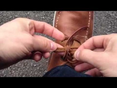 How to tie leather laces. Comment lacer les lacets en cuir