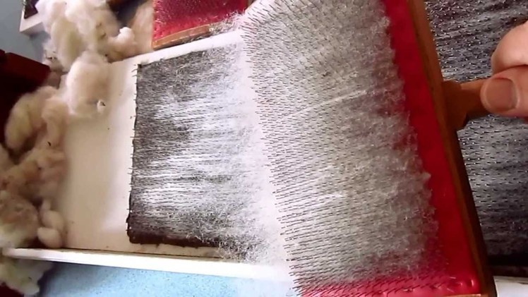How to use and make an inexpensive carding board, next best thing to a drum carder