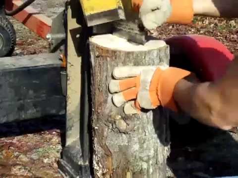 Log Splitter with Homemade 4 way wedge