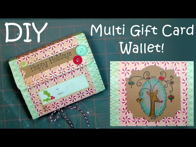Multi Gift Card Wallet & Reindeer Coloring Tutorial {By Request!}