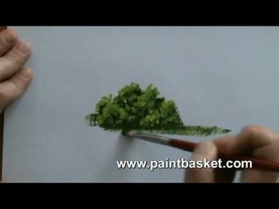 Painting lessons - How to paint trees and bushes in oil painting