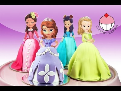 PRINCESS CUPCAKES - Make Sofia the First Mini Disney Cakes with Cupcake Addiction
