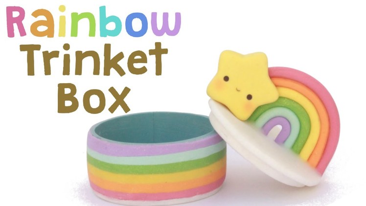 Rainbow Polymer Clay Trinket Box | Collab with Maqaroon