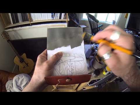 Recycling Old Sketch Books - Acrylic Painting Tips