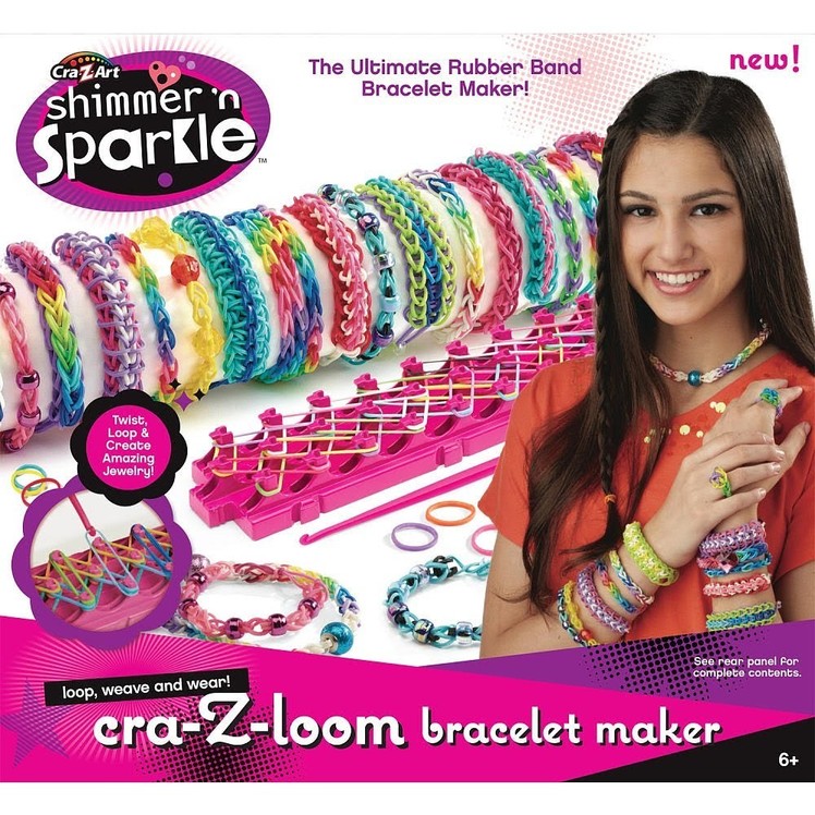 Shimmer n Sparkle Cra-Z-Loom Rubber Band Bracelet Maker Vs Rainbow Loom - KidToyTesters