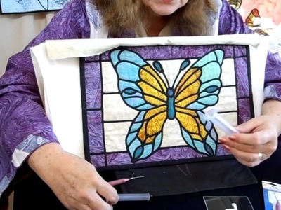 Stained Glass Quilting Technique with a different easy Applique