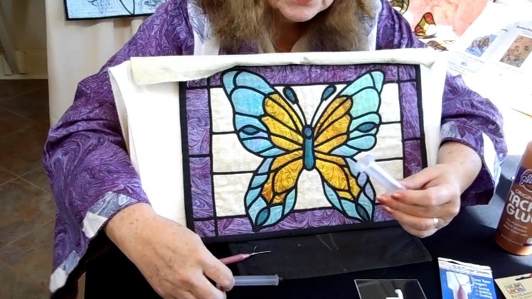 Stained Glass Quilting Technique with a different easy Applique