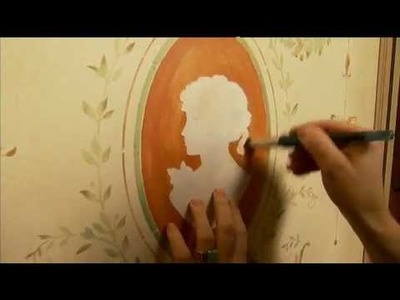 Stencils: How to Stencil with a Brush. Elegant Multi-Color French Panel.