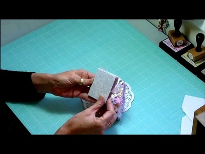 Tiny Shabby chic altered box and mini, recycled jewel case, mini book,