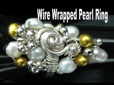 Wire Wrapped Pearl Ring | Liz Kreate