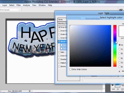 Adobe Photoshop CS3 Tutorial - "Make a Happy New Year Greeting"
