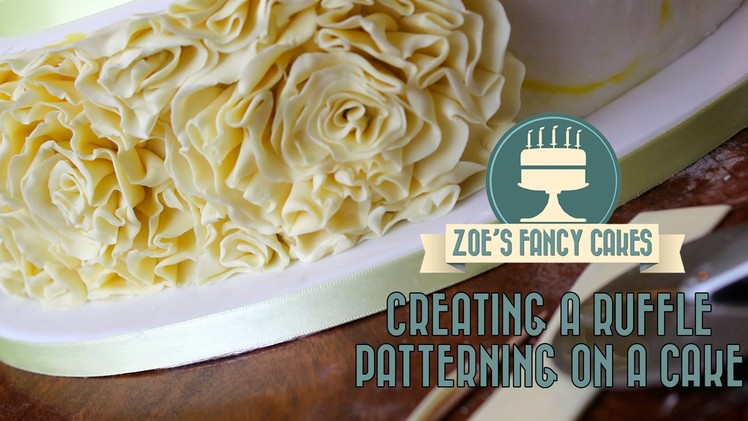 Creating a ruffle patterning on a cake How To Cake Tutorial