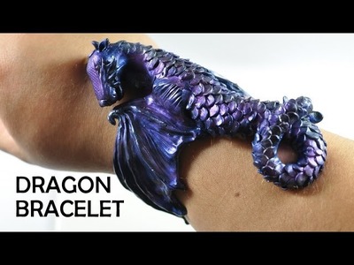 Dragon Cuff Bracelet - polymer clay TUTORIAL