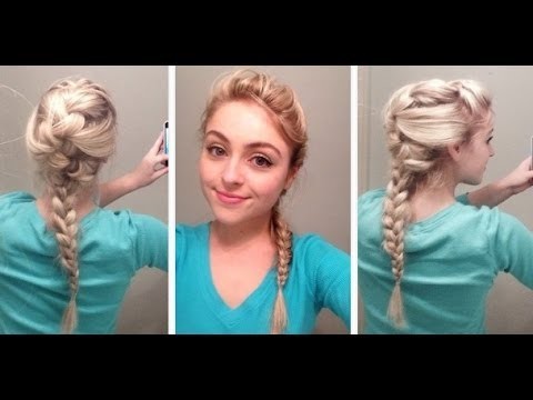 Elsa hair tutorial from Disney's "Frozen"