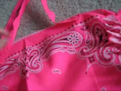 How to make a bag out of bandanas