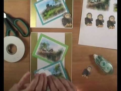 How to make a pop-up monkey greetings card tutorial