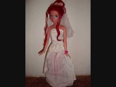 How to make doll wedding dress