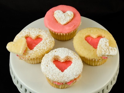 How to Make Valentine's Day Cupcakes. Heart Cut Out Cupcakes by Cookies Cupcakes and Cardio