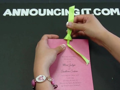 How to tie a Looped Flat Bow on an Invitation