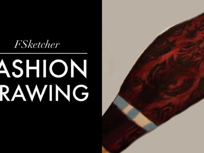 JACQUARD SKIRT & COTTON BLOUSE | Fashion Drawing