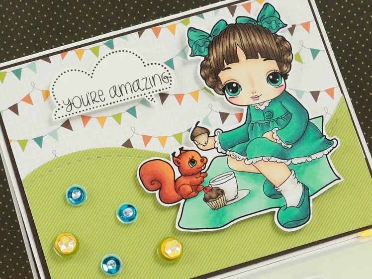 Picnic Sophie - Copic Colouring & Card Tutorial
