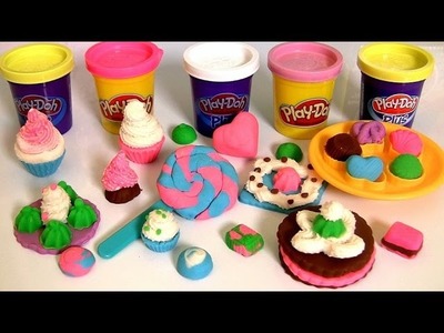 Play Doh Colorful Candy Box Sweet Shoppe ❤ How to Make Lollipops Cookies Cupcakes by FunToys