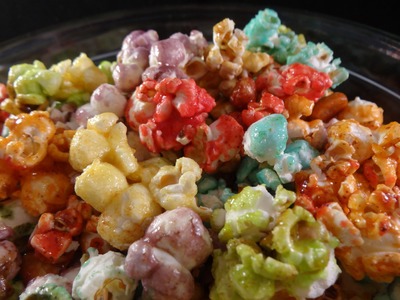 Rainbow Popcorn (fruit flavoured candied popcorn) - Bibble! with yoyomax12