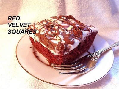 RED VELVET SQUARES recipe, vegan desserts, fancy sweets,