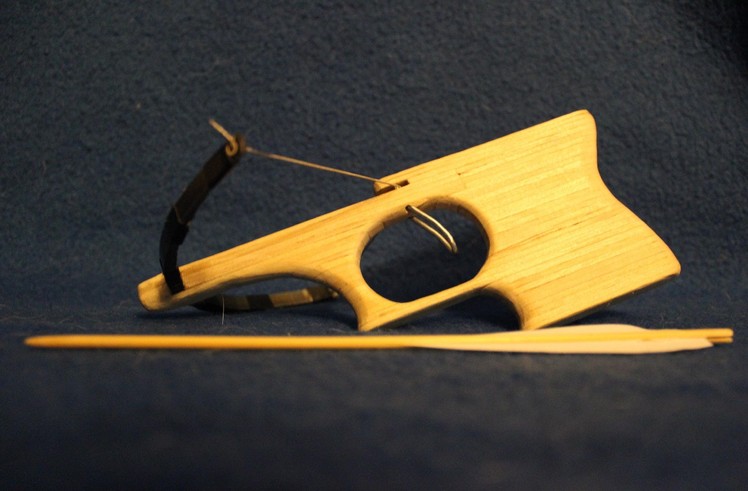 Tutorial on how to make The Popsicle Stick Crossbow! Real prod! 5lbs