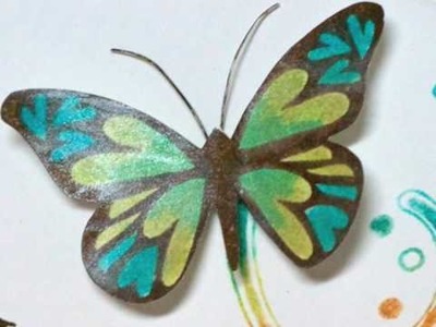 Watercolor Stamped Butterfly