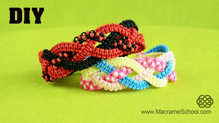 Braided Square Knot Bracelet Tutorial [DIY]