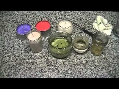 DIY:  How to remove candle wax so you can reuse containers