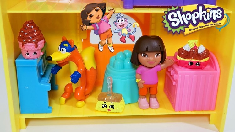 Dora the Explorer - Dora's Explorer House Playset with Swiper & Shopkins Desserts!