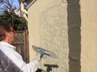 Fix a bad, ugly or wrong stucco texture, Plaster patch made simple