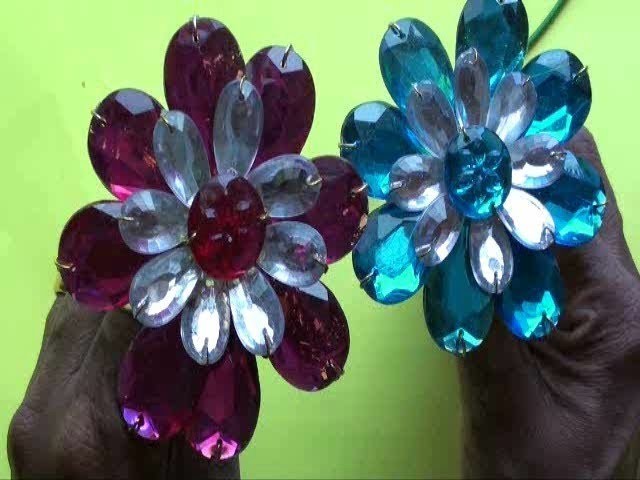 Flower making with kundan stones