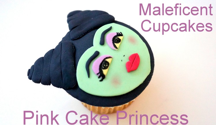 Halloween Maleficent Cupcake Decorating How to by Pink Cake Princess