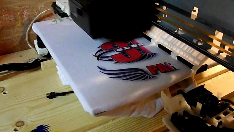 Home made T-shirt printer.