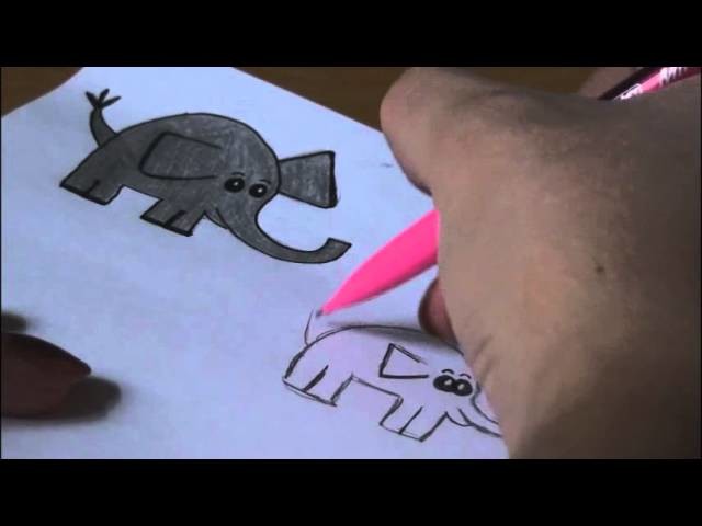 How to Draw: 4 ELEPHANT Doodles