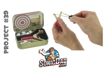 How to Make a Slingshot from Popsicle Sticks and Altoids - SonicDad Project #39: Micro Slingshot