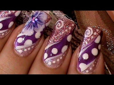 How to Paint A One Stroke Flower Nail Art Design Tutorial