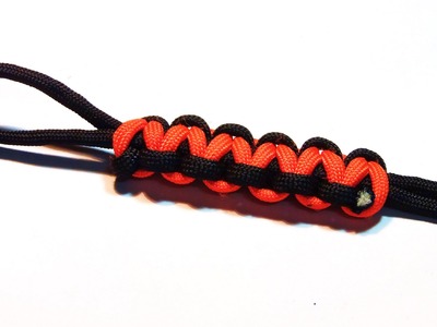 How to tie. make a paracord Cobra Stitch  2 color Lanyard